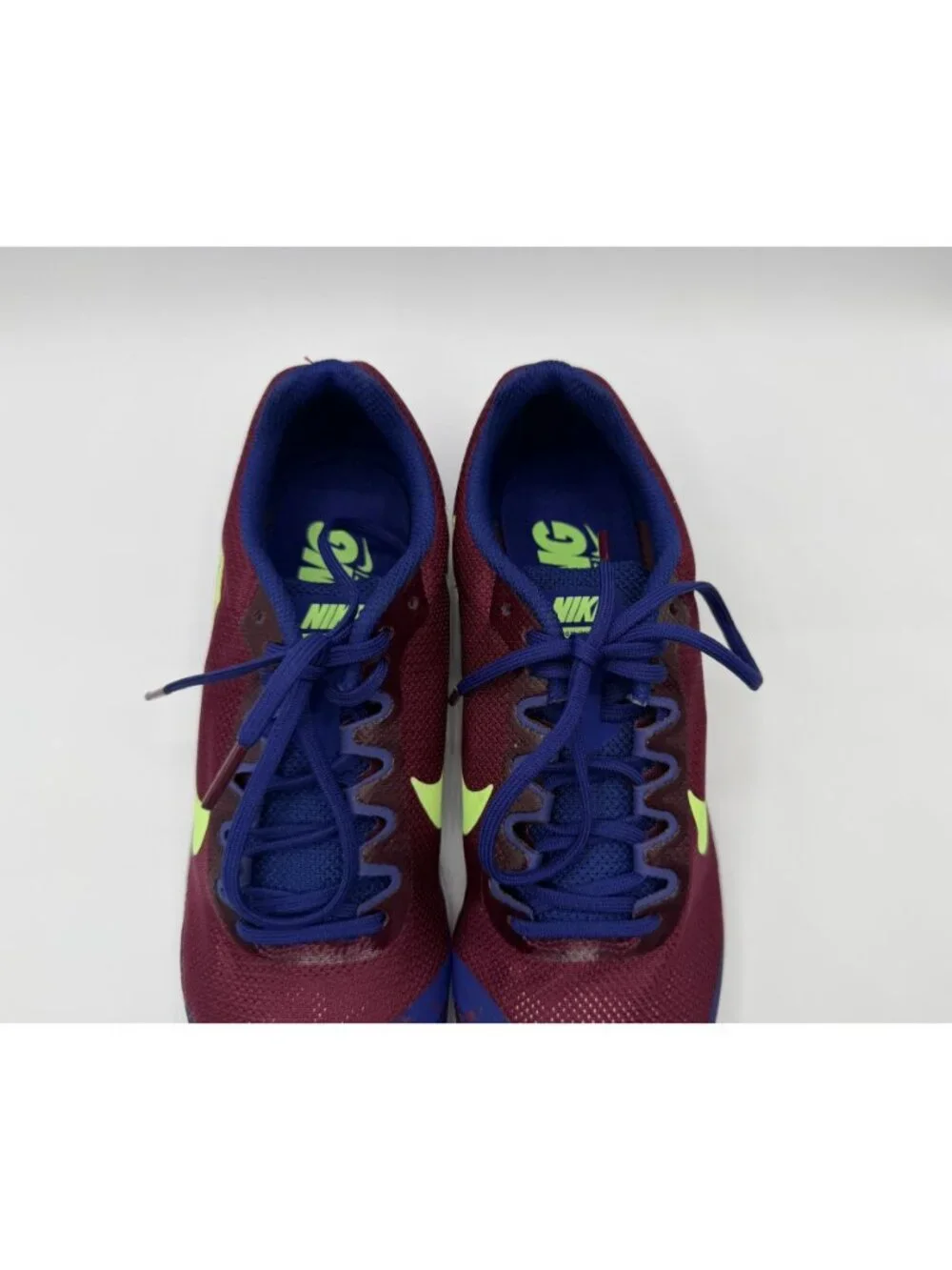 Nike Zoom Rival D10 Bordeaux Lime Blast Unisex Track Shoes Men's 10.5/Women 9